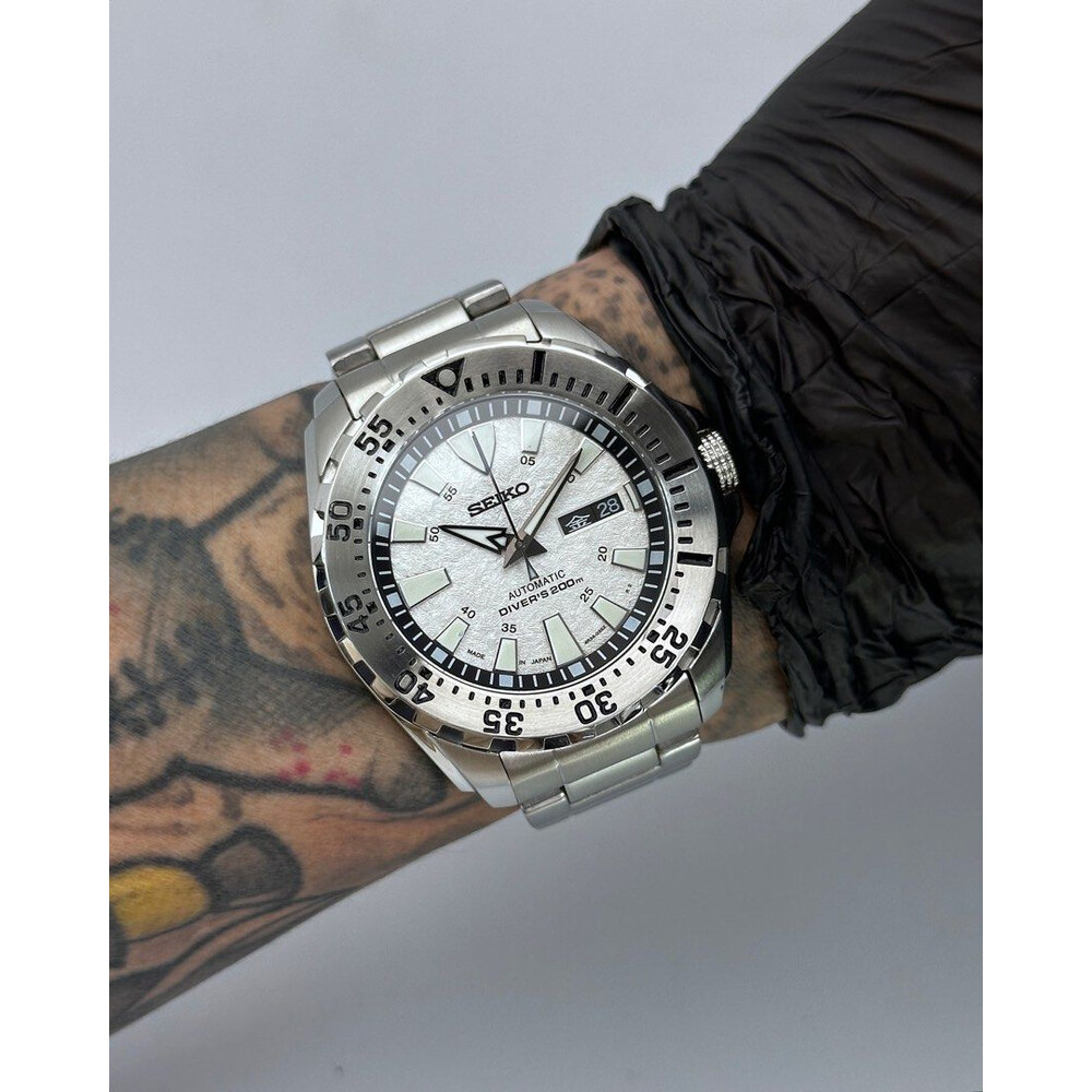 Custom Seiko Mod • White Frost Baby Monster • 44mm